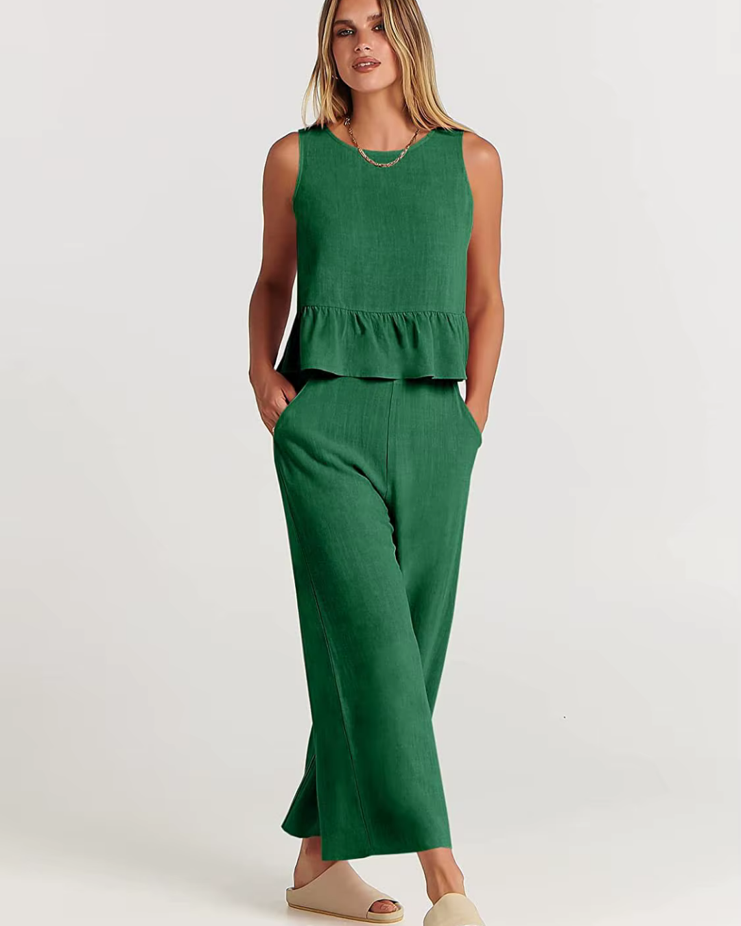 Damen Lässig Leichte Zweiteiliges Set | Hose und Oberteil