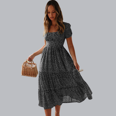 Odelinde™ | Feminines Midikleid mit Puffärmeln