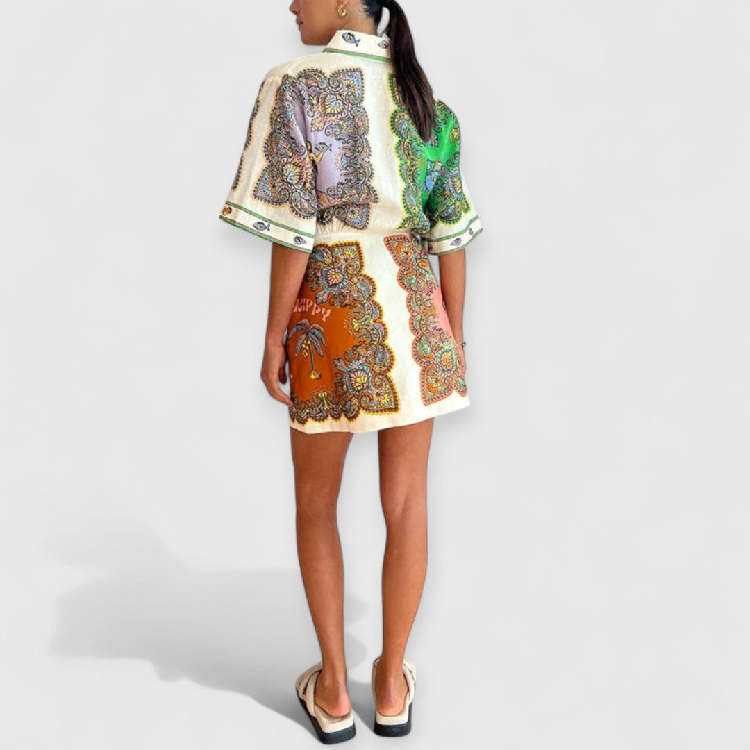 Greta | Bedrucktes Minikleid