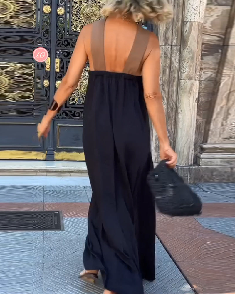 SIENNA | Elegantes Kleid mit offener Rückseite und modischer Kreuzhals