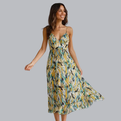 Berit™ | Luftiges Maxikleid mit Spaghettiträgern