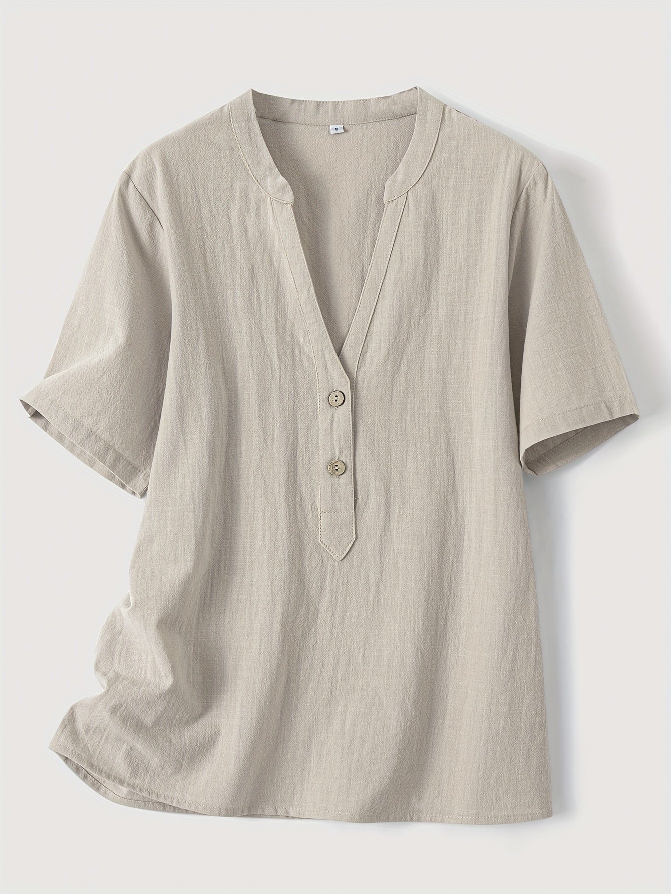 Sharron – Elegante Blusa V-Ausschnitt Mit Knopf