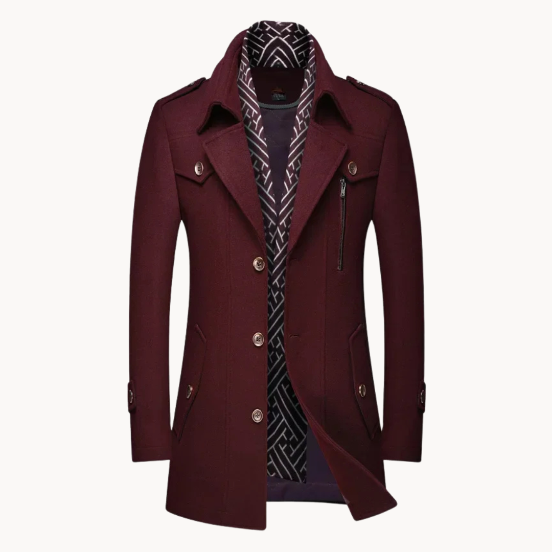 Knox | Luxuriöser Pelz & Wasserdichtes Finish Herrenmantel