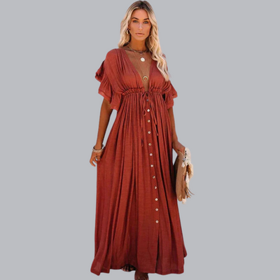 Marlis™ | Rote Lange Strandkleid