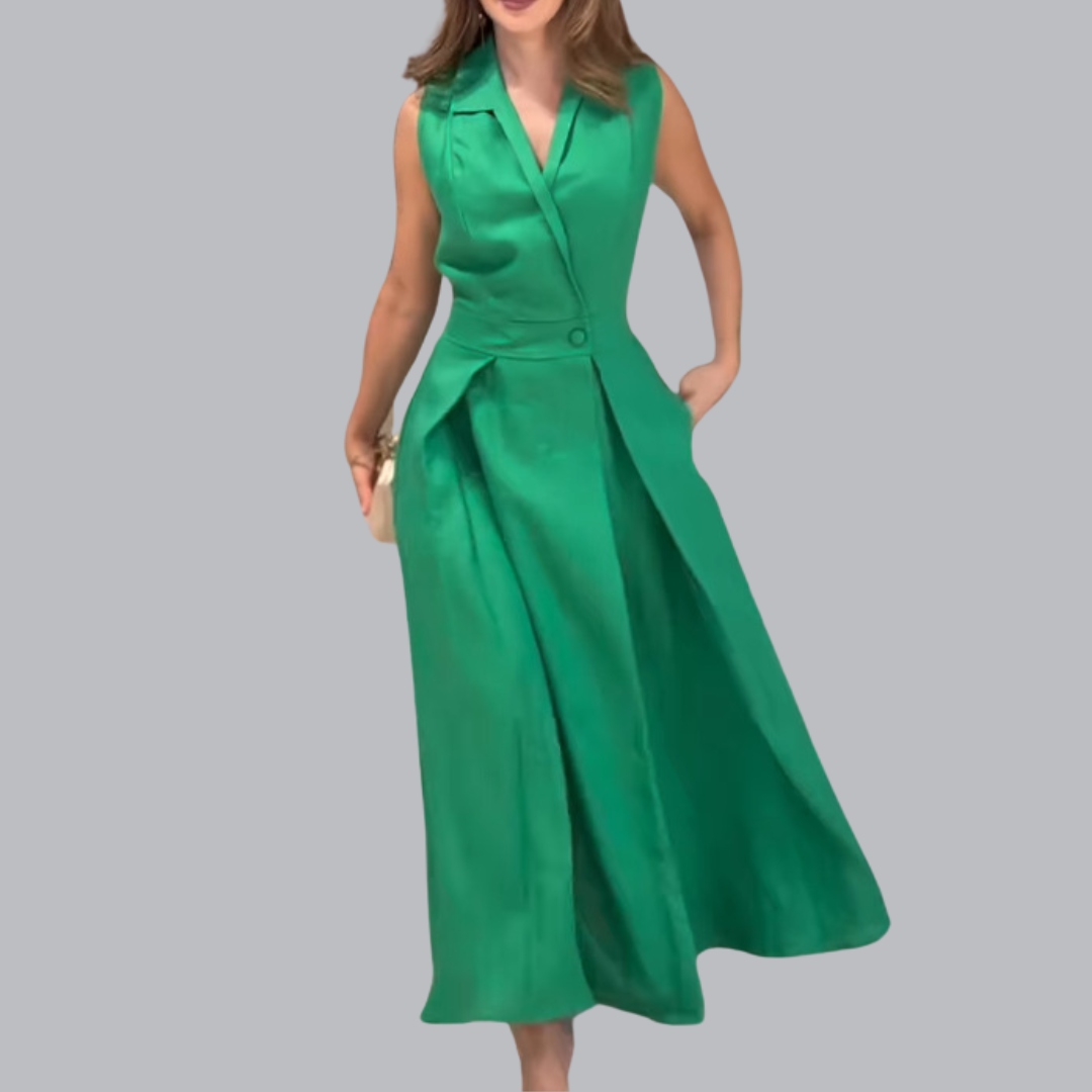 Sigune™ | Elegantes Blazer-Kleid in Maxilänge