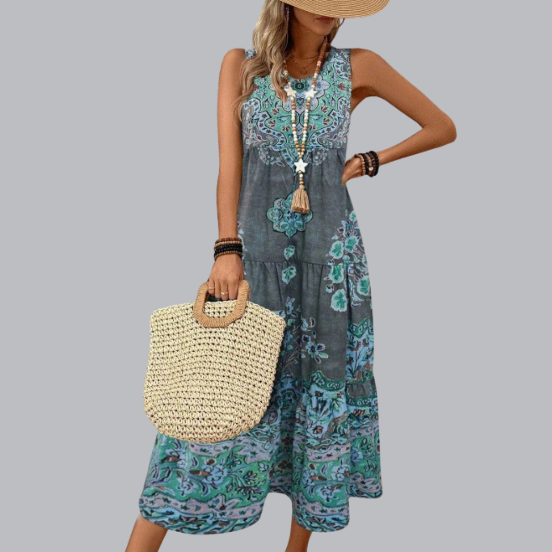 Kriemhild™ | Boho-Maxikleid mit fließender Passform