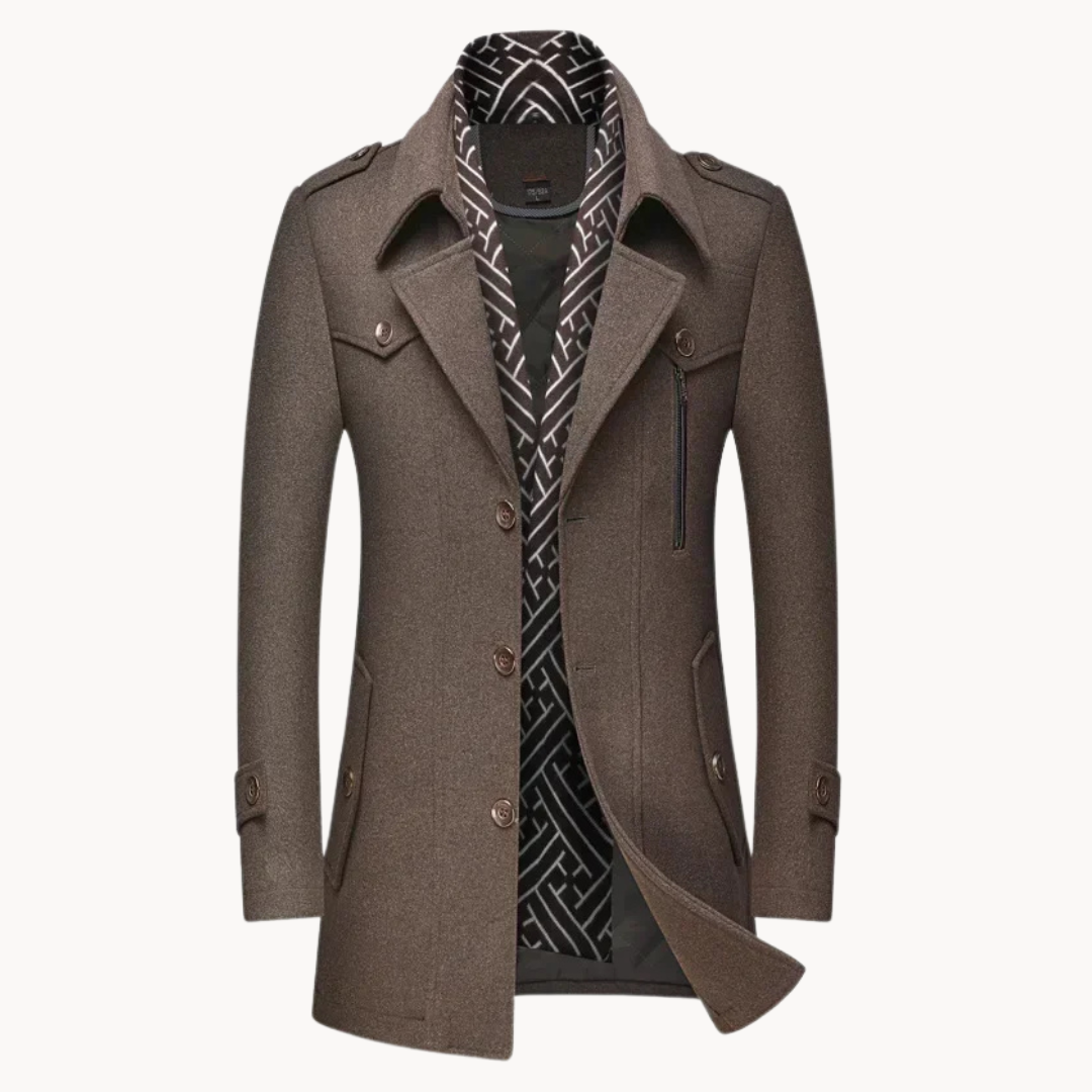 Knox | Luxuriöser Pelz & Wasserdichtes Finish Herrenmantel