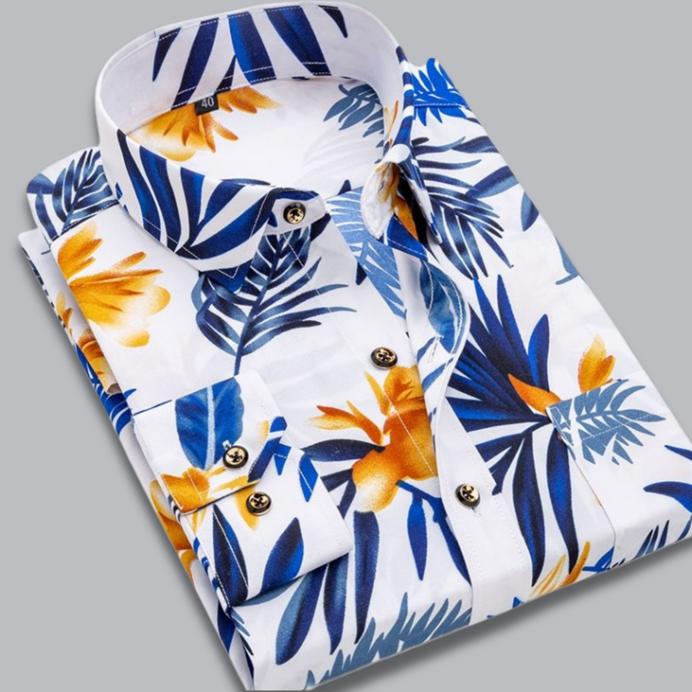 Dieter™ | Premium Hemd in Weiß-Blau