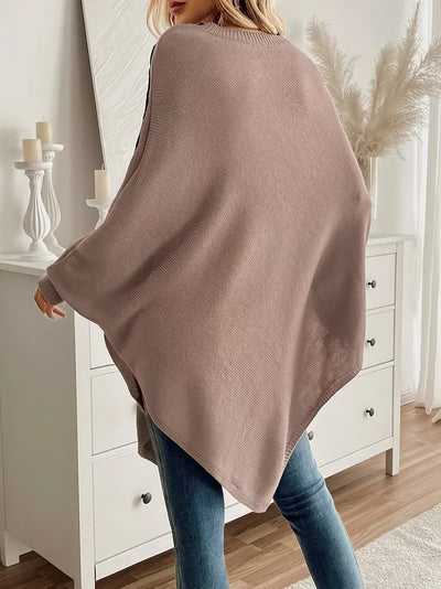 Pullover mit Blumenmotiv | Lockere Passform | Asymmetrischer Schnitt