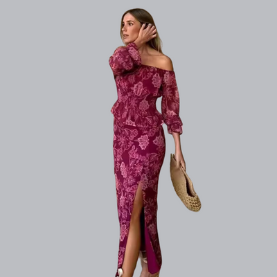 Isadora™ | Zweiteiliges Off-Shoulder Set mit figurbetontem Rock