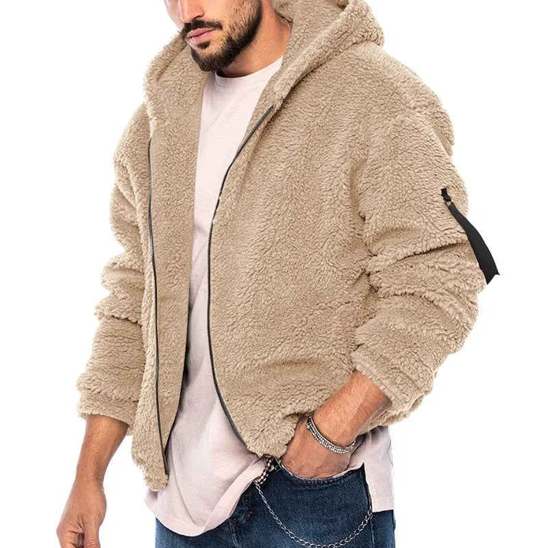 Sebastian - gemütlicher herbst/winter windbreaker mit kapuze für herren