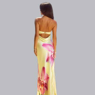 Sofia™ | Trägerloses Maxikleid mit elegantem Blumenmuster