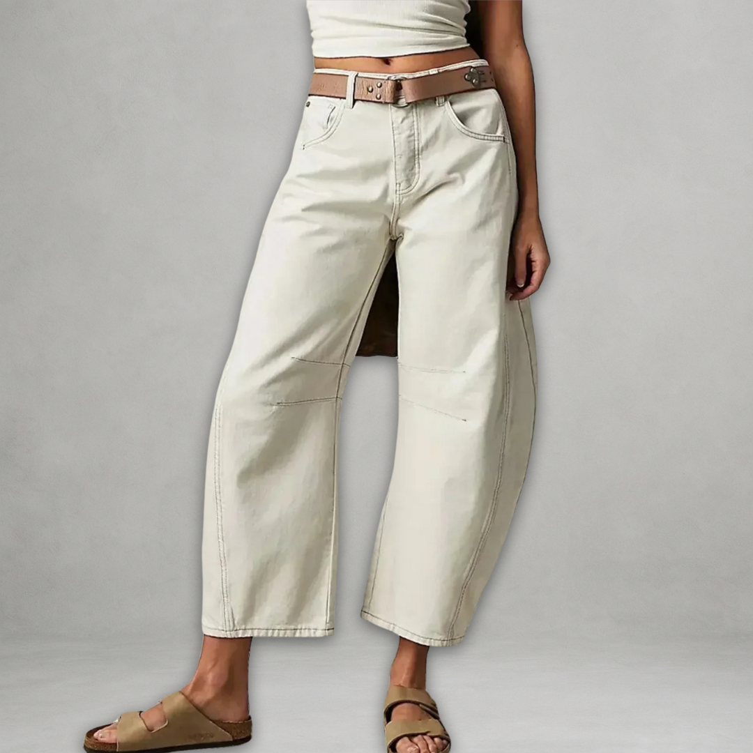 Damen Baggy Jeans mit weitem Bein – lässiger Schnitt