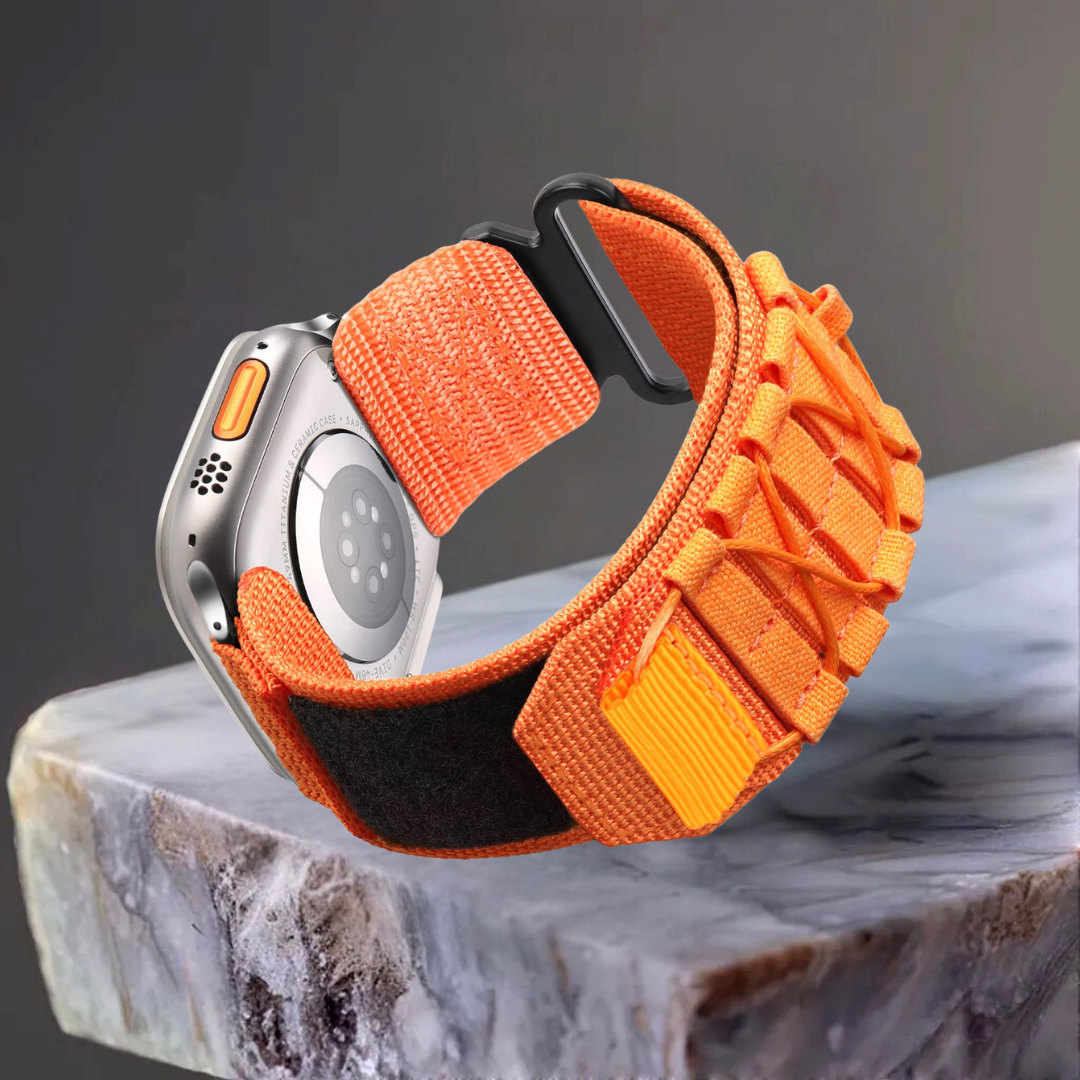 Robustes Nylon-Klettband – Kompatibel mit Apple Watch