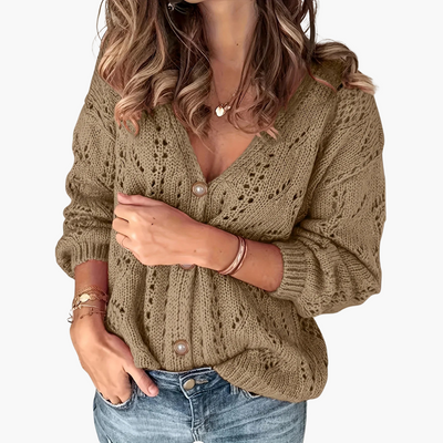 Astrid | Strickjacke mit Knöpfen