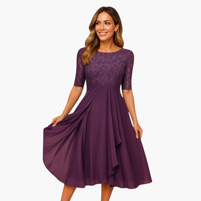 Lore | Midikleid mit Spitzenärmeln