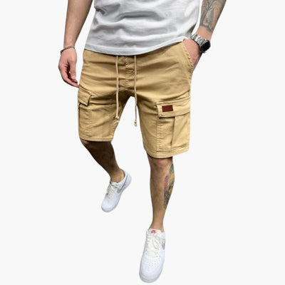 Herren Cargoshorts mit Kordelzug und Klappentaschen