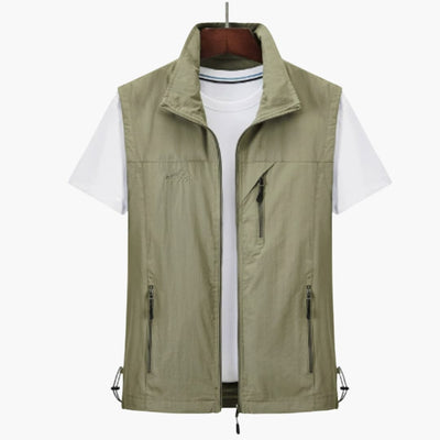 Männer Outdoor-Weste mit Reißverschluss und verstellbarem Saum