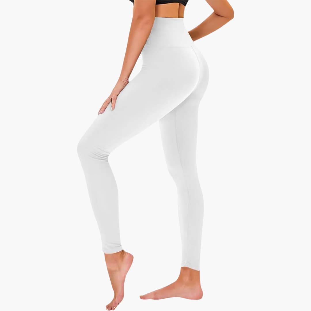 Damen Leggings mit Leopardenmuster und hohem Bund aus Stretchmaterial