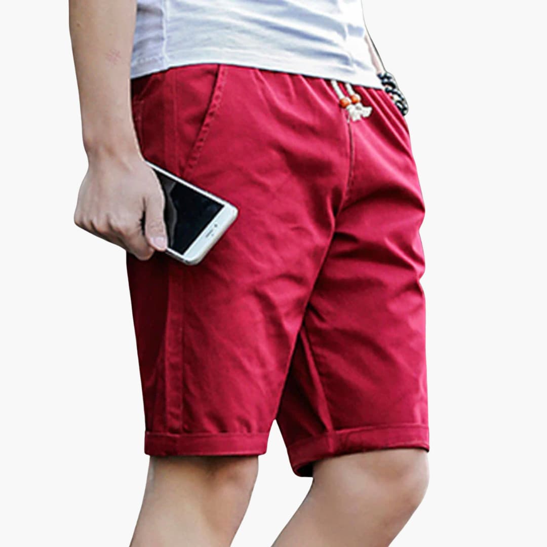 Lässige, knielange Herren-Sommer-Shorts mit Kordelzug