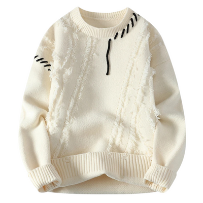 Strickpullover mit Fransen-Design | Unkonventionelle Details | Lässiger Look