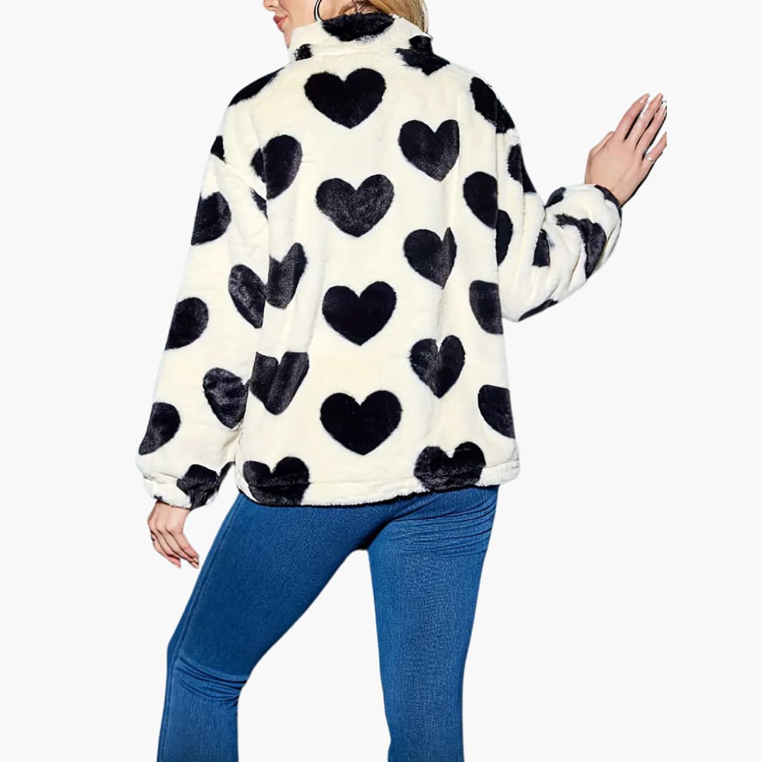 Ida | Lässige Jacke mit Herzmuster