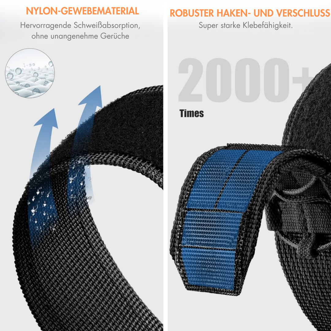 Robustes Nylon-Klettband – Kompatibel mit Apple Watch