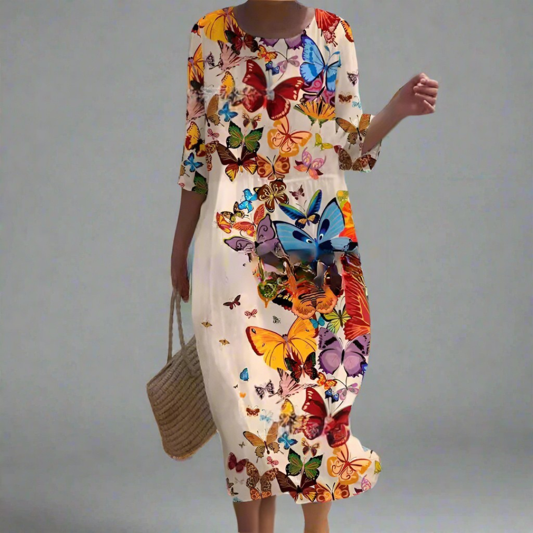 Gudula | Luftiges Maxikleid mit Blumenprint