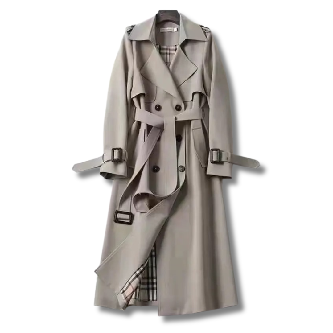 Fiona | Zeitlose Eleganz mit wasserabweisendem Stoff Damen Trenchcoat