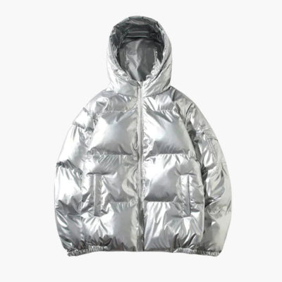 Metallic Winter Pufferjacke für Herren