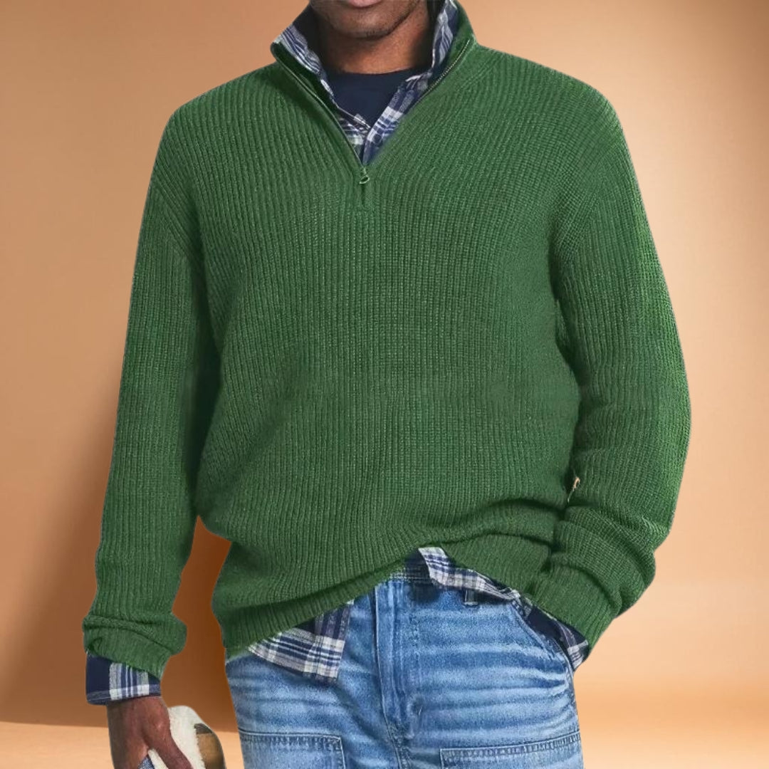 Hugo | Gestrickter Pullover mit Reißverschluss