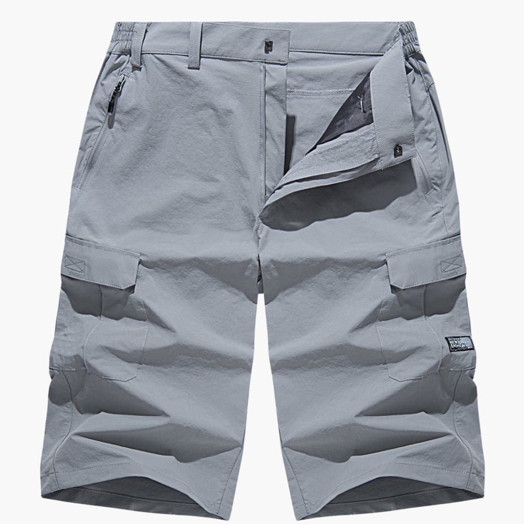 Herren Sommer Cargoshorts mit Stretchstoff und Reißverschlusstaschen