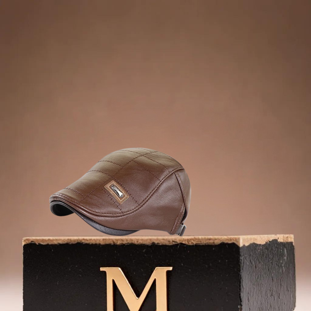 Klassische Leder-Béret