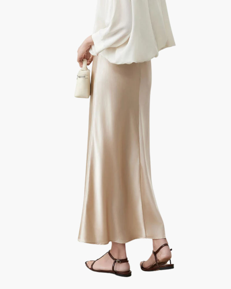 Isabella | Old Money Fließend Midi Satinrock