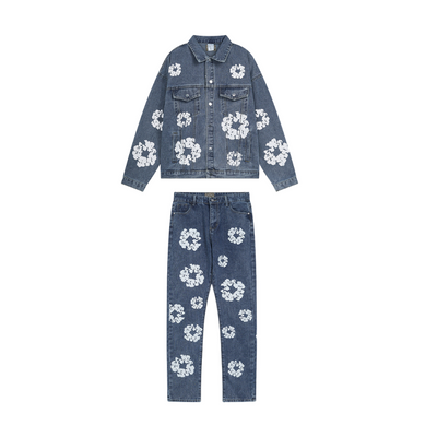 Zweiteiliges Set | Jacke & Hose mit Print | Leicht & Bequem