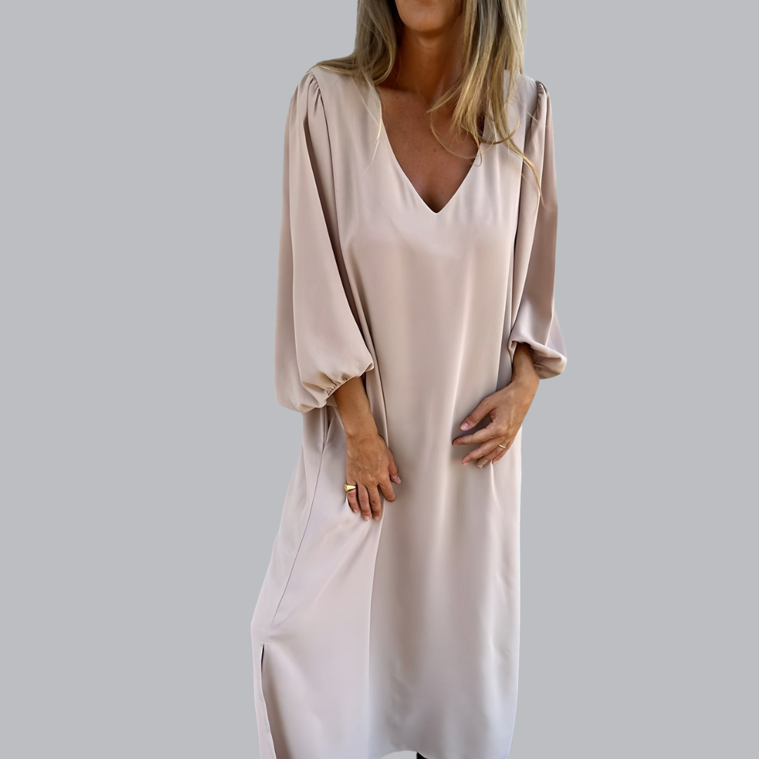 Swanhilde™ | Langes Boho-Kleid mit praktischen Taschen