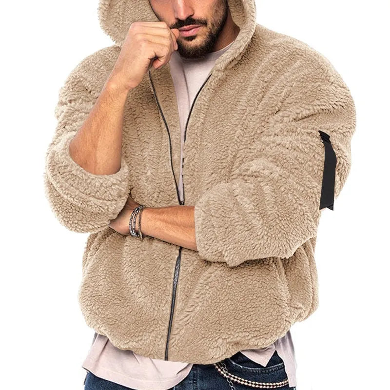 Sebastian - gemütlicher herbst/winter windbreaker mit kapuze für herren