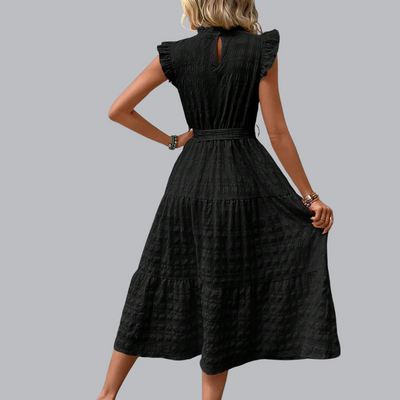 Kordula™ | Midikleid mit Strukturstoff in mehreren Farben