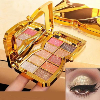 ShimmerGlam™ | 10 Farben Sparkle Shimmer Lidschatten-Palette