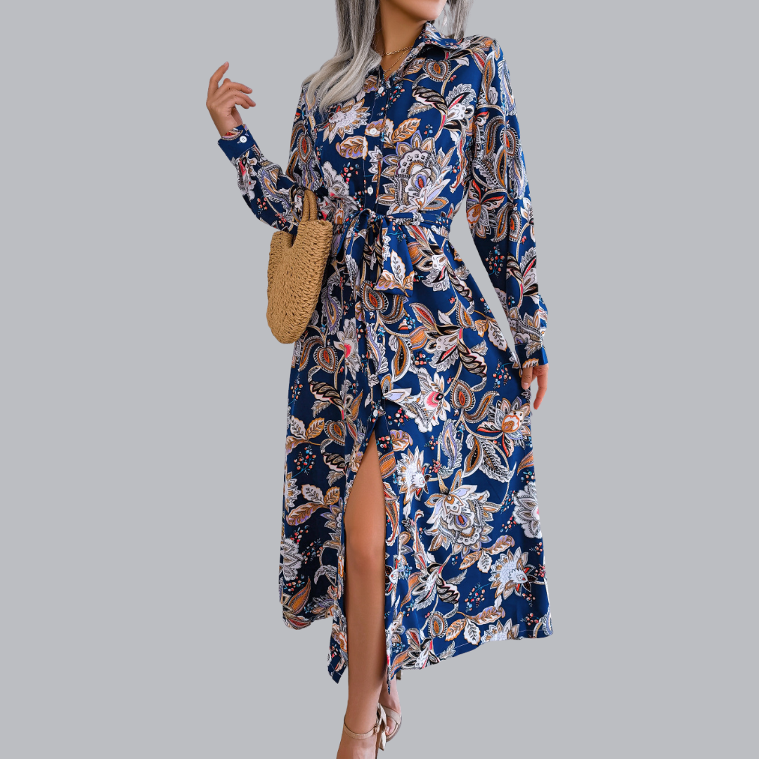 Leyla™ | Bedrucktes Hemdkleid in verschiedenen Farben