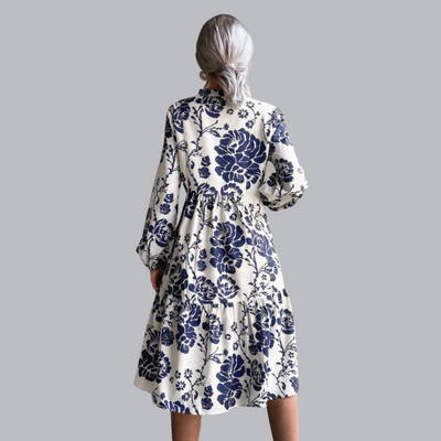 Claudette™ | Geblümtes Midikleid mit ausgestelltem Schnitt