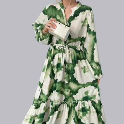 Leocadia™ | Lockeres Midikleid mit Bindegürtel in mehreren Designs