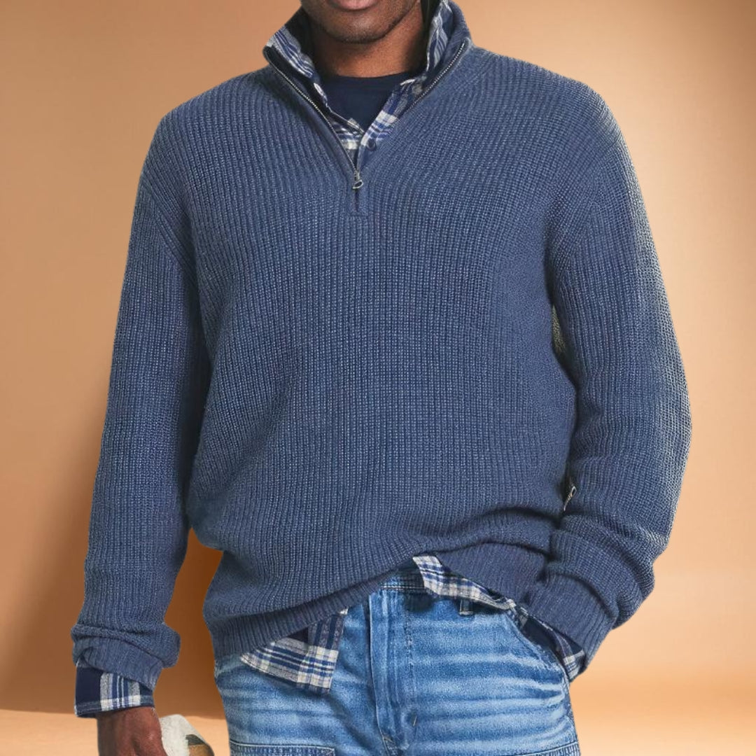 Hugo | Gestrickter Pullover mit Reißverschluss