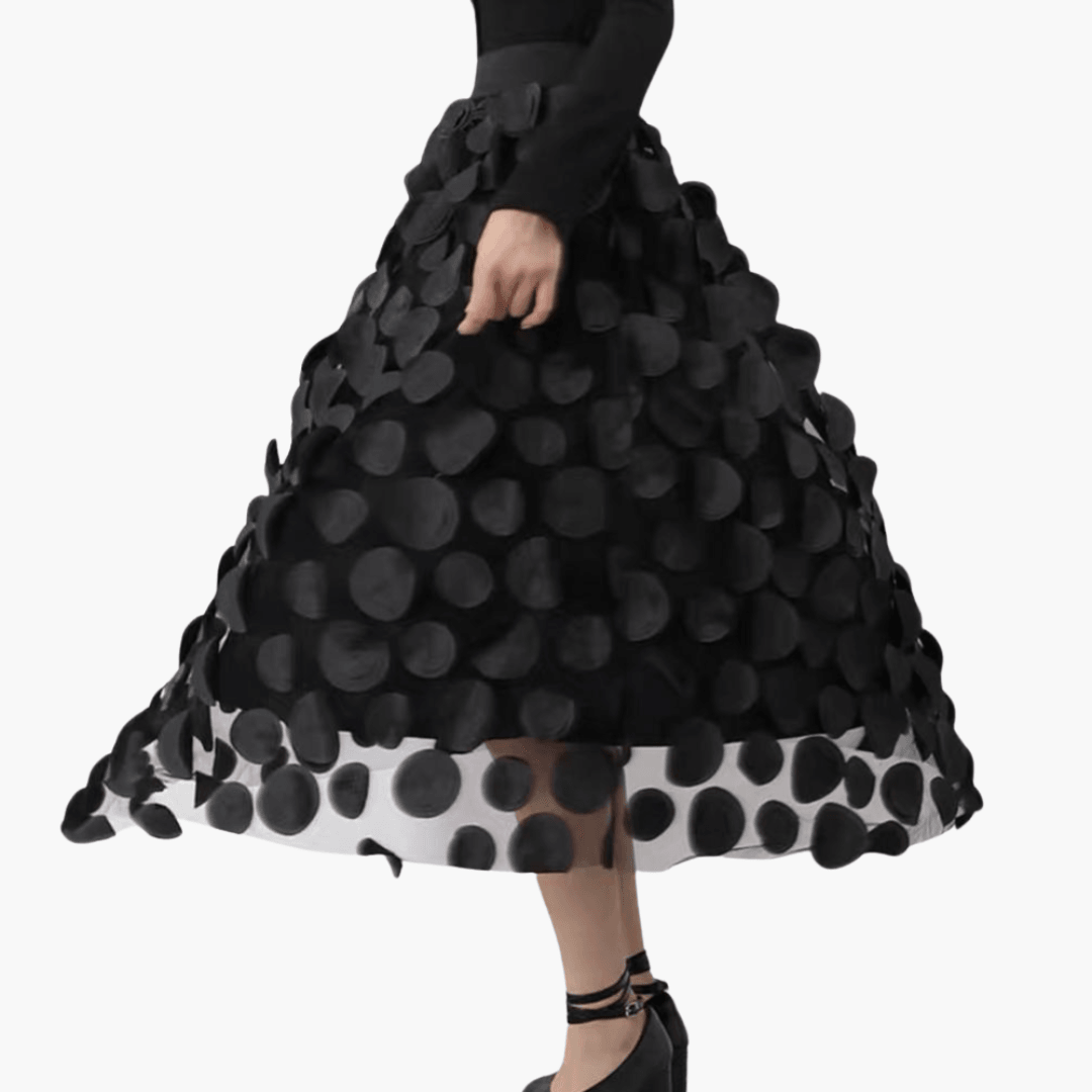 Tüll Maxirock mit Punkten für Damen – auffällig & elegant