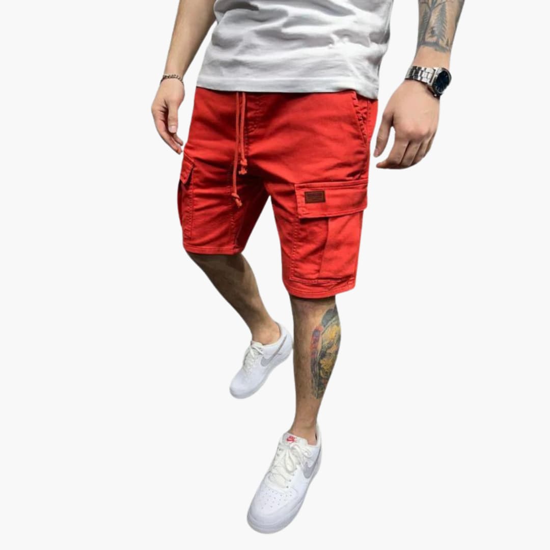 Herren Cargoshorts mit Kordelzug und Klappentaschen