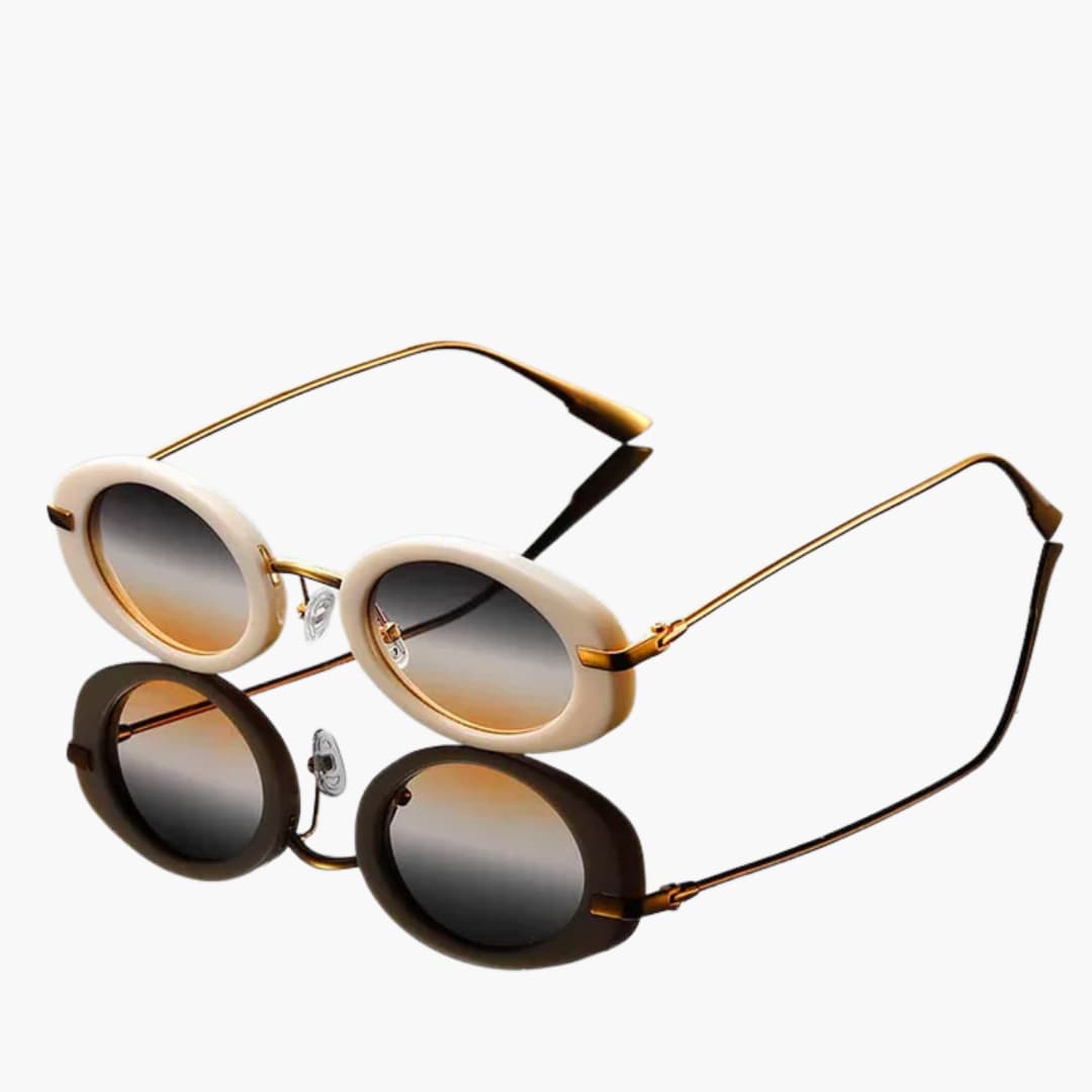 Damen Sonnenbrille mit runden Gläsern und UV-Schutz