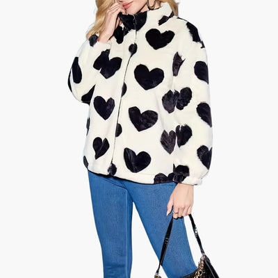 Ida | Lässige Jacke mit Herzmuster