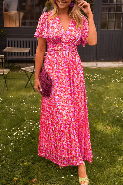 Sommerliches Maxikleid für Damen – Blumendruck & Fließender Schnitt