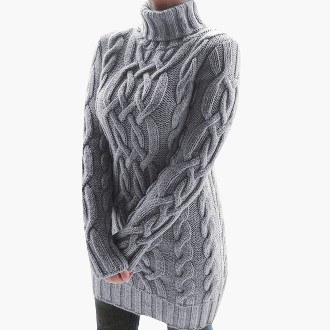 Lena | Stilvoller warmer langer Rollkragenpullover