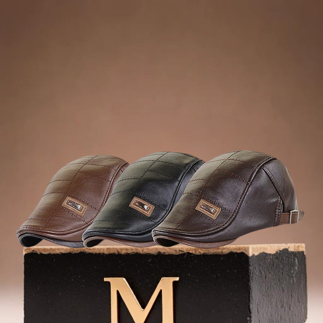 Klassische Leder-Béret